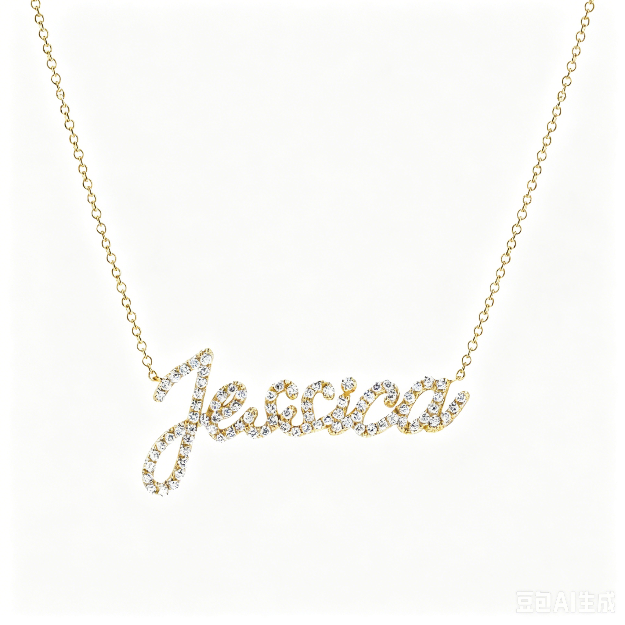 Custom Pave Diamond Name Necklace | Minimalist Luxury 925 Sterling Silver Letter Necklace