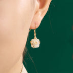 Boucles d'oreilles en jade Hetian Novum