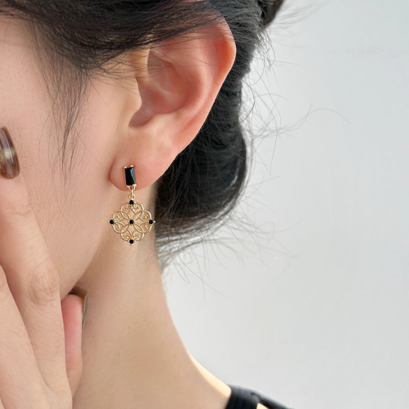 Asymmetric Tiger Eye Earrings, Wealth Crystal Ear Accessory
