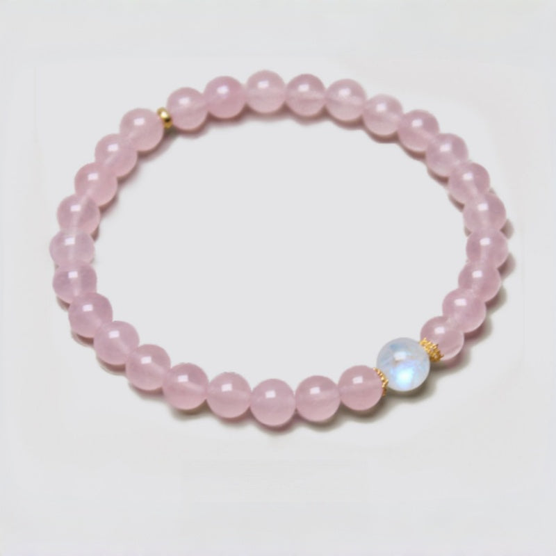 Bracelet en cristal naturel Amour Rose