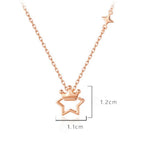 Star & Crown Necklace/Bracelet/Earrings Set - Confidence and Glamour