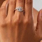 Silver/Golden Evil Eye Ring – Spiritual Shield for Daily Energy