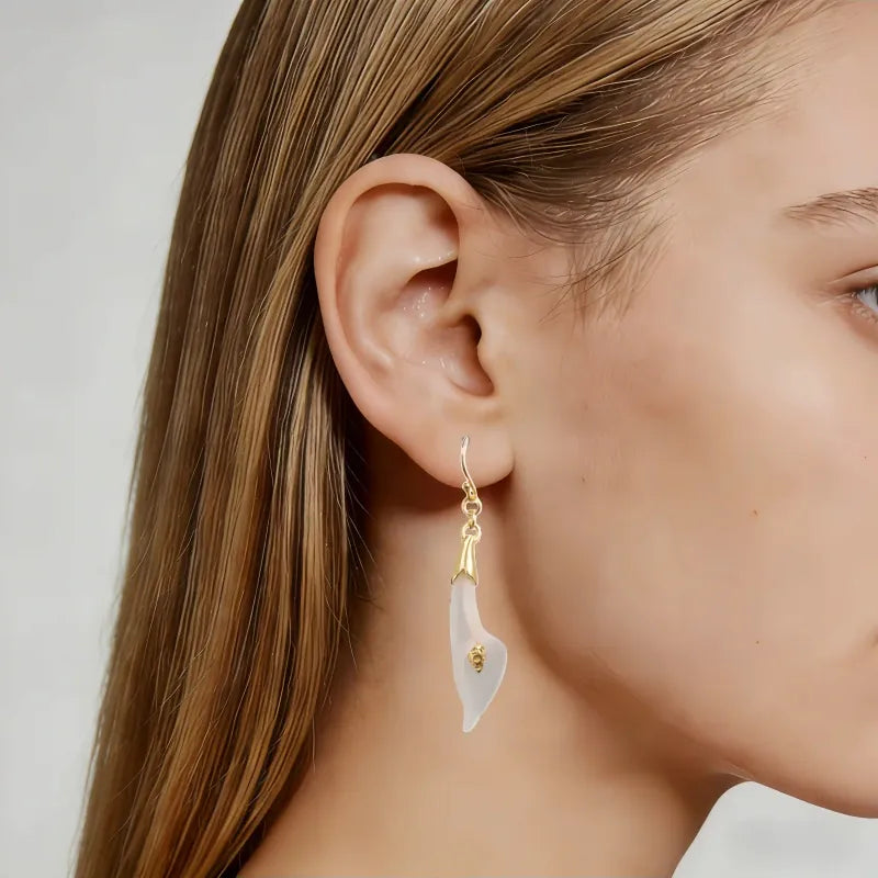 Morning Glory Clarity Clear Quartz Earrings