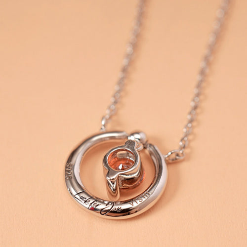 60th Birthday Necklace - Six Rings for Six Decades Sterling Silver Birthstone Gift
