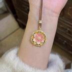 Collier Lotus Rose Porte-Bonheur