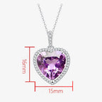 Écho du collier en cristal naturel Purple Heart