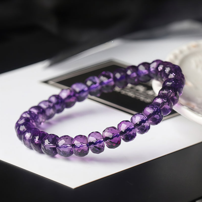 Natural Cut Amethyst Bracelet - Inner Peace and Strength