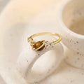 Planet Tiger's Eye Healing Crystal Ring, Wealth & Courage Talisman