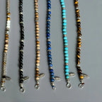 Natural Stone Round Bead Stackable Bracelet - Focus Goals & Seize Opportunities