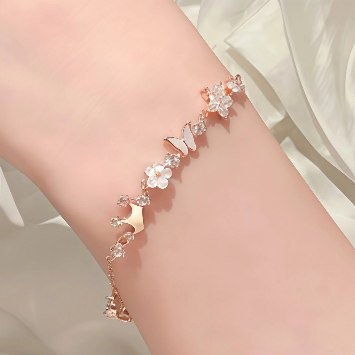 Collier Sakura en jade Hetian