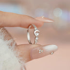 Bague Étoile Lune – Portez Votre Fortune Sous le Ciel