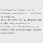 Boucles d'oreilles Camellia en cristal naturel