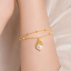 Collier Sakura en jade Hetian