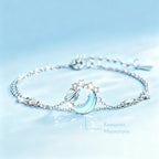 Aurora Crescent Starlight Double Layer S999 Bracelet - Carry Cosmic Blessings With You
