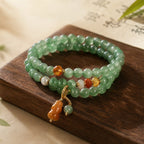 Bracelet en jade Hetian naturel Lotus Éclat Pur