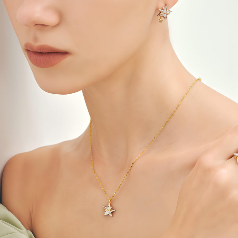 Polaris Mother-of-Pearl Necklace - Guarding Inner Intuition and Positive Intentions