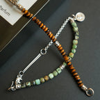 Collier en cristal naturel couronne vintage