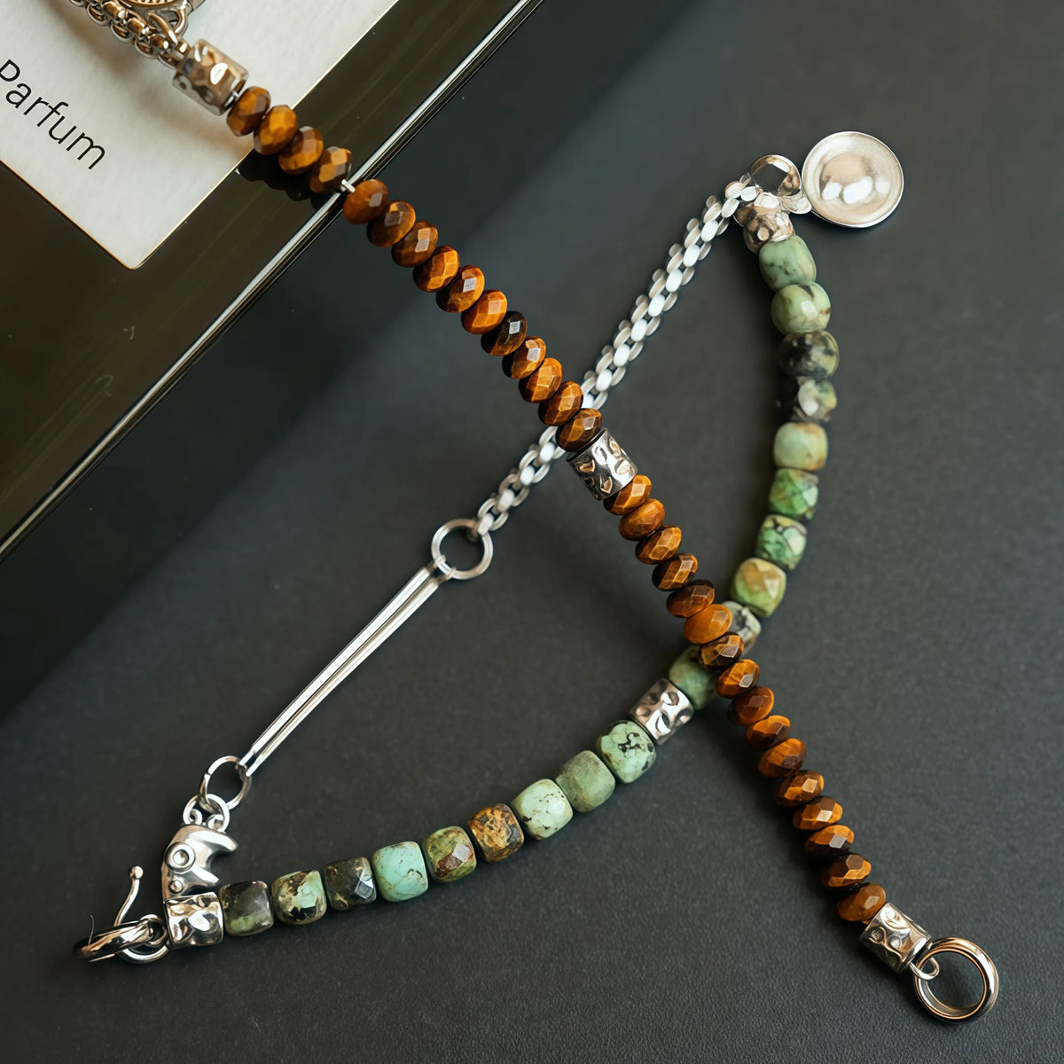 Collier en cristal naturel couronne vintage