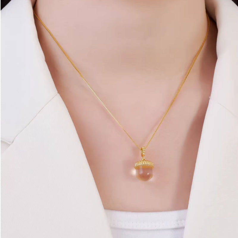 Radiant Glow Natural Clear Quartz Necklace - Clear Negativity, Invite Positivity