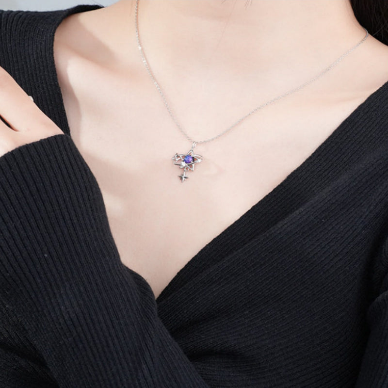 Day & Night Moon Star Necklace —echo each other / resonate with each other