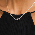 Collier personnalisé en argent pur S925 avec pendentif lettre - Collier prénom anglais