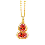 Birthstone Necklace for 12 Months, Lucky Fortune Pendant Birthday Gift for Her