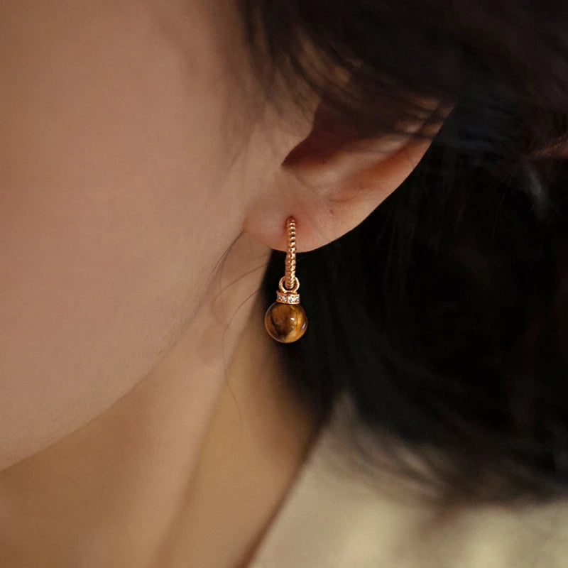 Boucles d'oreilles Tigre C, Bijoux vintage de luxe en cristal Maillard pour la prospérité