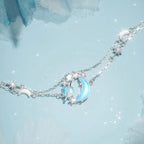 Aurora Crescent Starlight Double Layer S999 Bracelet - Carry Cosmic Blessings With You