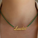 Dainty Personalized Letter Tennis Chain Necklace Custom Jewelry