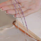 Collier en cristal naturel couronne vintage