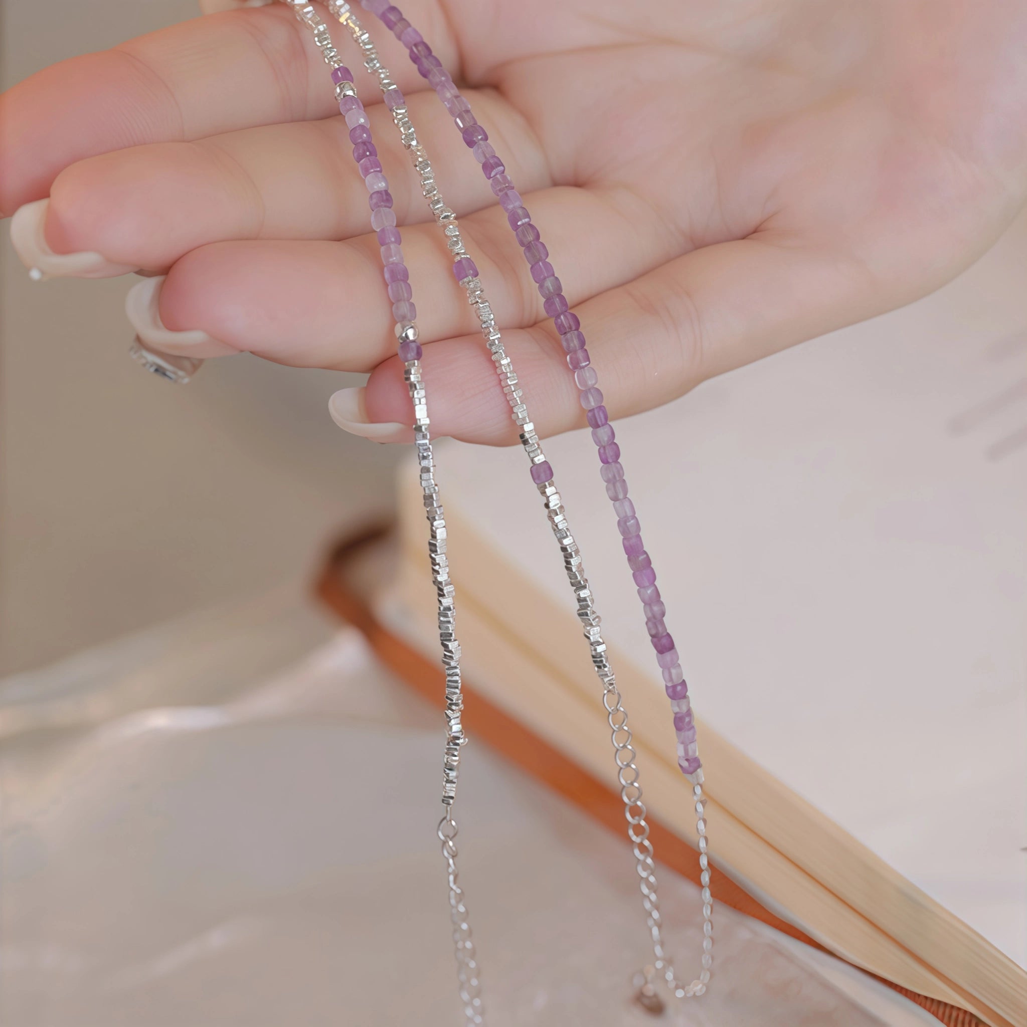 Collier en cristal naturel couronne vintage
