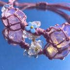Bracelet tressé floral fait main