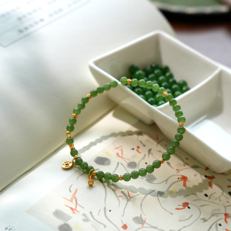 Natural Hetian Jade Bracelet - Warm Energy Natural Jade