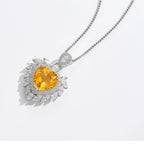 Collier Cœur Étincelant en Cristal Naturel