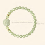 Natural Hetian Jade Square Fortune Plaque Bracelet, Ideal Blessings and Peace Gift