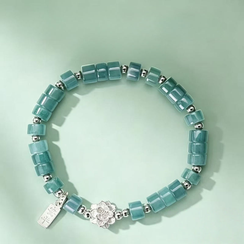Pure Lotus Awakening Natural Jade Bracelet
