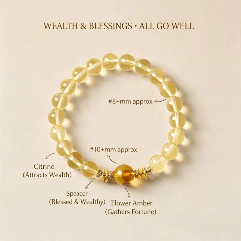 Natural Citrine Bracelet — Luck Begins This Moment