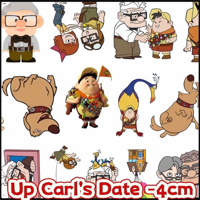 Up Carl's Date 4cm Acrylic Charms for DIY match game-open in live