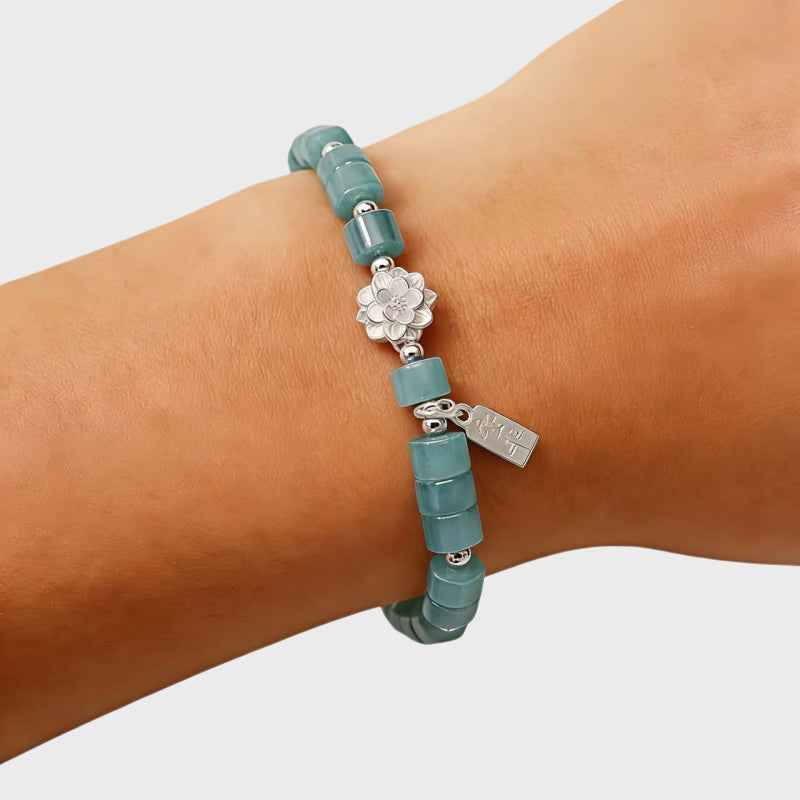 Pure Lotus Awakening Natural Jade Bracelet