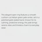 Hetian Jade Open Ring – Gentle Luck, Timeless Guard