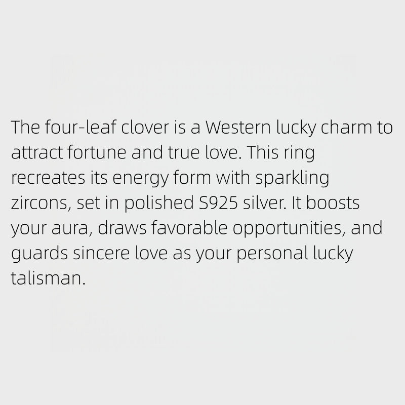 Lucky Four-leaf Clover Ring - One Leaf for Hope, One for Luck