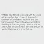 Bold Men's Evil Eye Ring Wide Band Silver – Block Negative Energy