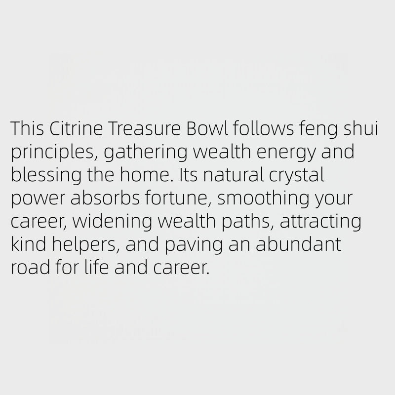 Natural Citrine Treasure Bowl - Wealth Attraction
