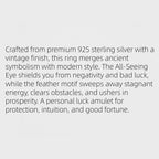 Feather Man Evil Eye Ring – Spiritual Guardian & Fortune Bringer