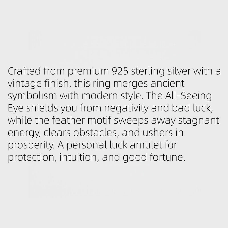 Feather Man Evil Eye Ring – Spiritual Guardian & Fortune Bringer