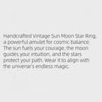 Starry Moon Ring – Brings Good Luck & Positive Energy
