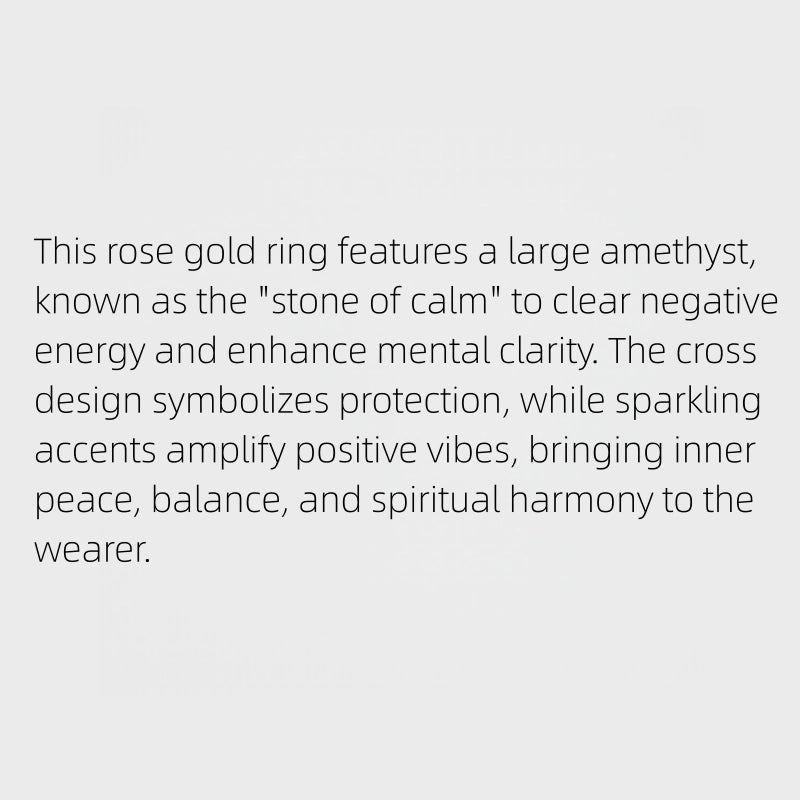 Natural Amethyst Energy Ring - Quiet Protection, Gentle Wisdom