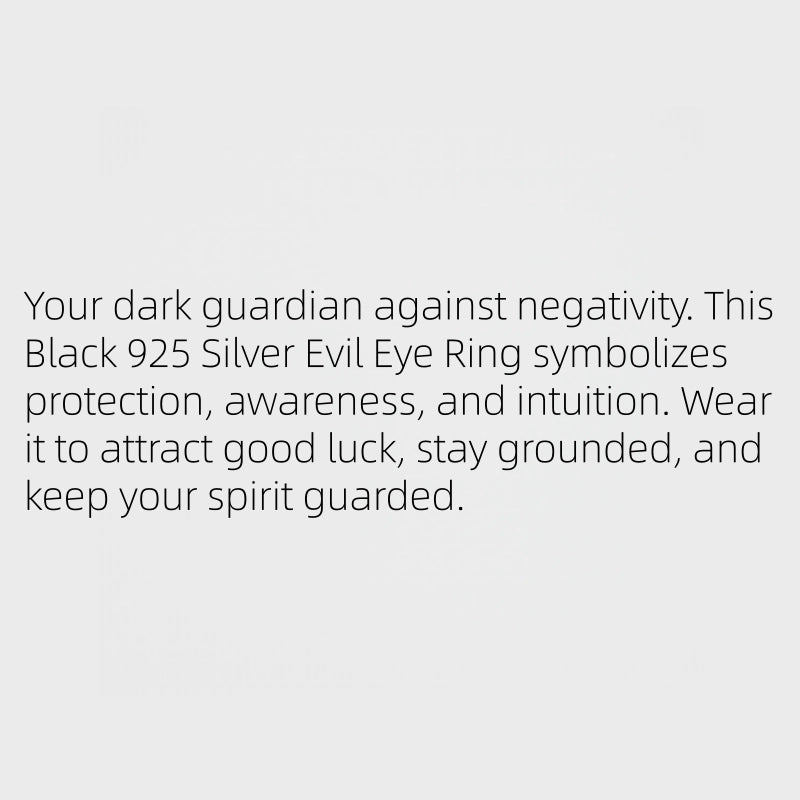Black Evil Eye Protective Ring – Misfortune Repellent, Lucky Charm
