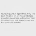 Black Evil Eye Protective Ring – Misfortune Repellent, Lucky Charm