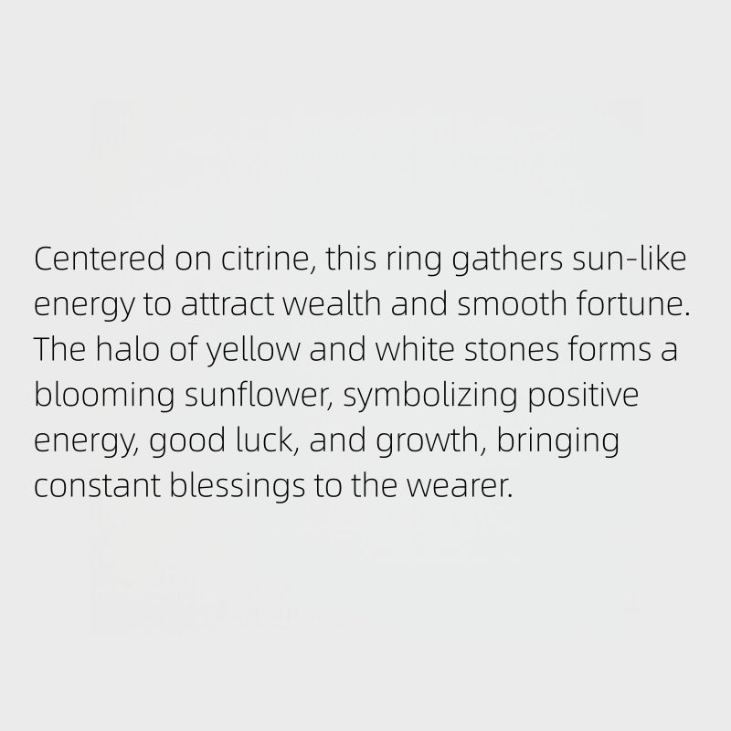 Natural Citrine Sunflower Ring – Wear Fortune, Attract Wealth
